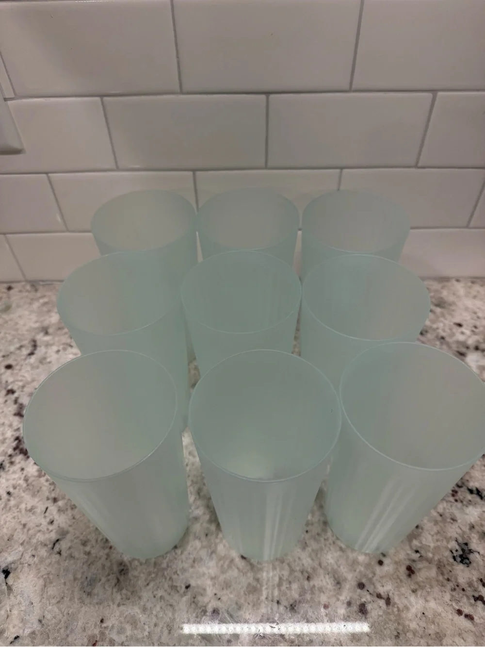 Target 24 oz. Frosted Mint Green Stackable Tumblers - Set of 9 NWT